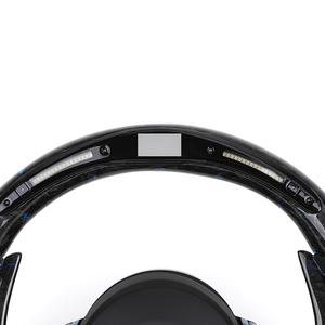 <span class=keywords><strong>Volant</strong></span> POWERFLOW personnalisé bleu <span class=keywords><strong>M</strong></span> Sport entièrement en cuir avec grip de 50 mm pour Série <span class=keywords><strong>1</strong></span> F10/F20/F30/F32/F36 M2 F87 - Product Image 3