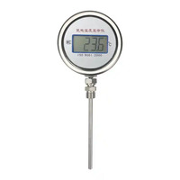 Display Temperature Gauge -50-300C Degree Digital Temperature Thermometer Stainless Steel