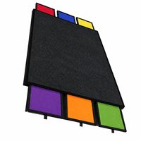 Planche de tri pliable à double niveau en feutre avec 6 tiroirs pour puzzles de 2000 pièces, rangement pour jouets