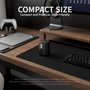 Venta caliente 15W soporte de carga rápida cargador inalámbrico magnético para <span class=keywords><strong>Anker</strong></span> 15W Metal plegable magnético inalámbrico carga rápida - Product Image 5