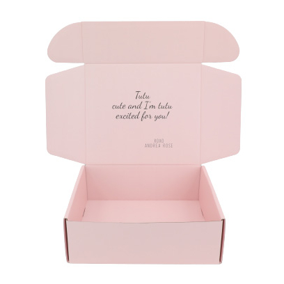 Картонные коробки с логотипом на заказ, отправка почтовых отправлений, розовый косметический набор, косметика, отправка, уход за кожей, гофрированные упаковочные коробки