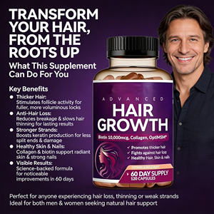 Options OEM directes usine pour capsules de traitement capillaire à base de plantes, très demandées, pour la croissance des cheveux, à base d'acides aminés, biologiques et végétaliens, pour le cuir chevelu - Product Image 4