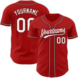 Camiseta de Béisbol Personalizada Unisex para Adultos, Transpirable, con Nombre del Equipo Bordado, Yourteams 00, Roja, Manga Corta - Product Image 1