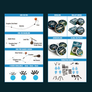 Accesorios de pesca de carpa europea, frijoles espaciales de tungsteno elípticos, Juego de pesca de carpa transfronteriza - Product Image 5