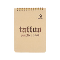 Carnet de pratique de tatouage transfrontalier nouveau style - Modèle TPS-07 DQFART Logo 10 feuilles 1mm d'épaisseur pré-encadré rose