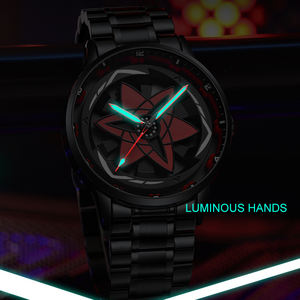 일본 애니메이션 닌자 림 허브 시계 남성 스포츠카 남성 시계 쿼츠 방수 스포츠 휠 손목시계 자동차 쿼츠 남성 시계 - Product Image 4