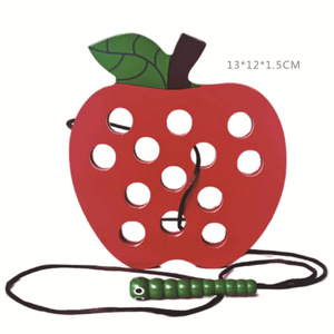 Jouet éducatif en bois pour <span class=keywords><strong>la</strong></span> petite enfance, souris en <span class=keywords><strong>corde</strong></span> à <span class=keywords><strong>tirer</strong></span>, fromage, jouet à enfiler pour bébé - Product Image 4