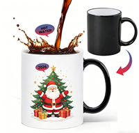 Tasse à sublimation magique 11oz à changement de couleur, en céramique, transfert thermique, sans danger pour les aliments, logo personnalisé, poignée moderne et simple, Fête du Printemps