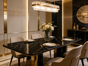 משטחי מטבח גדולים מקוורץ, עמידים וידידותיים לסביבה, בעיצוב תלת מימד מודרני, מתאימים למלונות ווילות - Product Image 4