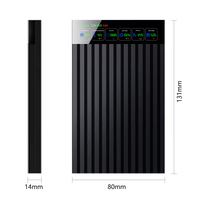 Visive Smart 2.5 "involucro del disco rigido, USB C a SATA con custodia del disco rigido UASP per 7mm e 9.5mm, SATA I II III, HDD, SSD