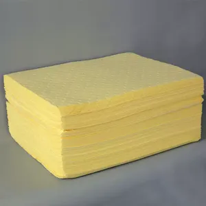 Les tampons absorbants chimiques jaunes perforés à alvéoles <span class=keywords><strong>absorbent</strong></span> le tapis chimique pour le déversement de liquide dans la zone de l'entrepôt - Product Image 2