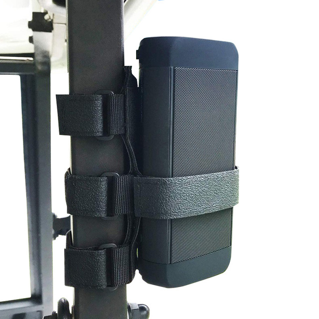 Portable for Bluetooth Wireless Speaker Mount Holder Adjustable Leather Strap Hanger Bar for Most Golf Cart Railings