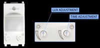 Pdlux PD-PIR118Z Détecteur de mouvement infrarouge mural mini PIR avec interrupteur lumineux, sortie 12V, montage en surface