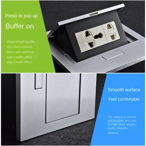 Caja de cable de enchufe multifunción Caja multimedia oculta integrada emergente Enchufe de encimera - Product Image 3