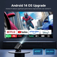 Hotack X7AR LCD LED Full HD 1080P Video de Cine en Casa 4K Proyector portátil inteligente Android Mini proyector de juegos