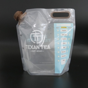 Disposable To Go Drink <b>Bag</b> Stand Up Spout Pouch Takeaway Beverage <b>Packaging</b> <b>Bag</b> - Product Image 4