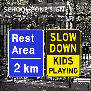 Señales de Tráfico Reflectantes para Cruce Peatonal, Color y Tamaño Personalizados, Lámina de Aluminio, Película Reflectante de Primera Calidad, Señal de Seguridad Vial - Product Image 2