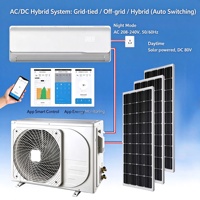 SHUNZI Solar Energy Inverter Arus Searah AC Split Wall Mounted 36000 BTU AC/DC Hybrid untuk Rumah Tangga dan Komersial