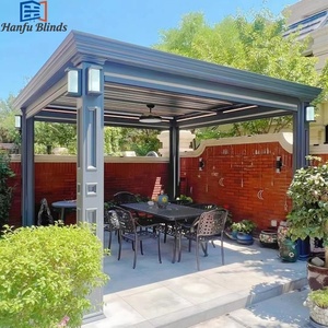 Tùy chỉnh hiện đại sang trọng nhôm summerhouses ngoài trời pergola louvered pergola với ánh sáng tươi sáng vườn pergola để bán - Product Image 6