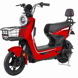 Kentsel eğlence elektrikli Scooter Moped elektrikli bisiklet çelik özel Logo 48V arka Hub Motor kurşun-asit pil elektronik bisiklet