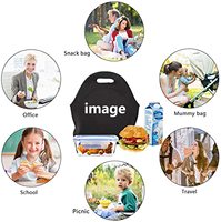 Tas Makan Siang Outdoor Fashionable Anti Air dari Neoprena yang Dapat Digunakan Kembali, dengan Ritsleting, Pendingin Termal untuk 2 Orang, Cetak Kustom untuk Piknik