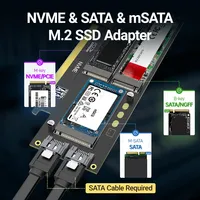 JEYI 3 in 1 Kartu Adaptor SSD M.2 NVMe ke PCIe 4.0 3.0 M.2 SATA ke SATA III mSATA ke SATA Converter untuk PC Desktop OEM