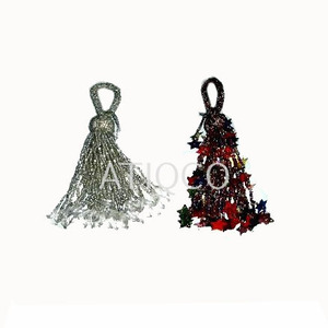 Unique Atiqco Luxury Glass Beads <b>Heart</b> Shape Wall Hanging Hot Sale Glitter <b>Ornament</b> for Christmas Holiday Party Front Door - Product Image 5