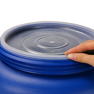 Cubo de Plástico Azul de Gran Diámetro de 13 Galones con Rosca - Product Image 1
