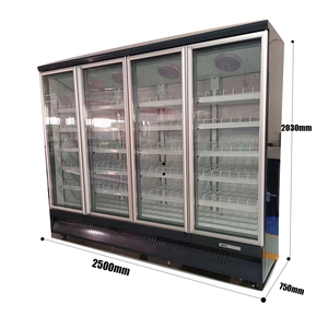 1450l bốn thực phẩm làm mát tủ lạnh nhà hàng thịt Tủ đông lạnh bán chạy nhất Tủ lạnh cửa kính lớn - Product Image 1