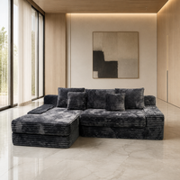 Vakuumverpackt im Karton Knochenlose Couch Gemütliche Homestay Premium-Velours Multifunktional