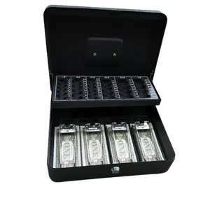 Commercio all'ingrosso di alta qualità In America stile scatola in acciaio sicuro contenitore di soldi soldi cash box