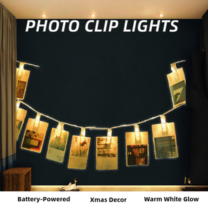 20 <span class=keywords><strong>LED</strong></span> ảnh Clip ánh sáng chuỗi vòng hoa Đồng Cổ Tích đèn cho trang trí trong nhà IP44 cho Giáng sinh - Product Image 2