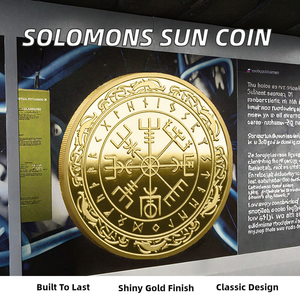 Medaglione Commemorativo Personalizzato Solomons Sun Array Placcato Oro a Tema Sportivo, Moneta Magica Mitologica di Cthulhu, Moneta Bifacciale - Product Image 2