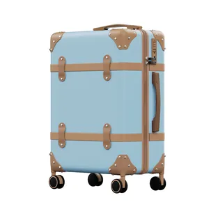 复古设计制造商定制3位数锁旅行大容量商务abs材料行李箱