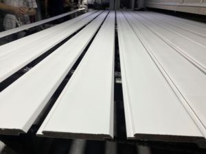 Stock Available Wood Mouldings Wood Pine Mouldings White Primed Radiata Pine Wood Nickel <b>Gap</b> Shiplap - Product Image 1