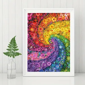 5d Diy Diamond Painting Abstract Flower Picture Full Diamond Painting With Diamond Art By Number Kits Embroidery For Wall Deco