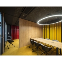 Cloisons de bureau pour intérieur temporaire acoustique insonorisé diviseur opérationnel cloison coulissante pliante système de mur mobile en bois