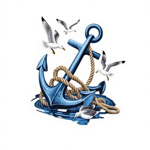 Camiseta corta de punto para mujer, estilo Y2K, con estampado de ancla náutica, corte ajustado - Product Image 1