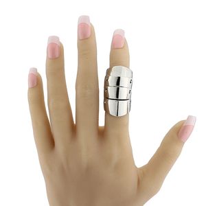 Anillo de plata de primera ley con forma de hueso para mujer, sortija, plata esterlina 925, estilo Anime, Punk, gótico - Product Image 1