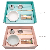 Ensemble de fouets à matcha rose personnalisés EsticK avec logo, fouet de qualité cérémonielle et capuchons de touches de clavier motif dessin animé, pour la cérémonie du thé matcha