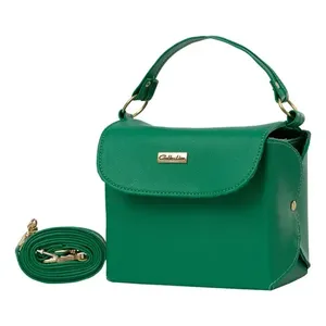 Borsa a tracolla Fana da donna Elia Green alla moda impermeabile fodera in PVC Zip a lettera singola portatile per uso estivo invernale