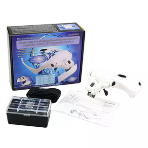 Lampes de <span class=keywords><strong>tatouage</strong></span> avec 5 lentilles 1.0X ~ 3.5X bandeau LED lunettes lunettes Loupe visière Loupe LED bandeau Loupe verre <span class=keywords><strong>tatouage</strong></span> - Product Image 1