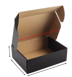 Bán Sỉ Hộp Thư In LOGO Theo Yêu Cầu Hộp Giấy Gấp Gọn Hộp Bưu Phẩm Gợn Sóng Vận Chuyển Màu Đen - Product Image 5