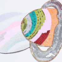 Patch brodé planète arc-en-ciel à paillettes, directement de l'usine |   Applique de lettres scintillantes à thermocoller pour vêtements et accessoires