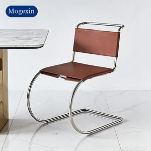 Silla de Salón Moderna de Cuero sin Brazos, Silla de Comedor para Espacios Pequeños, Uso Comercial, Diseño Simple, Muebles de Oficina y Hotel - Product Image 2