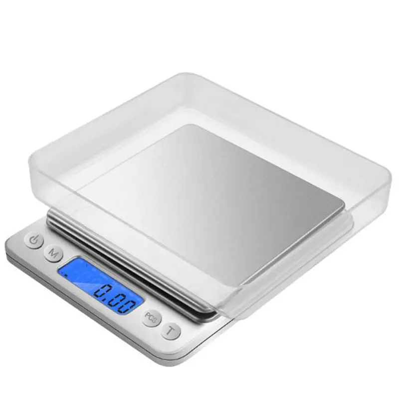 Electronic 3kg/0.1g Jewelry Scale Cooking Scale Kitchen Food Measuring Scale With Double-tray