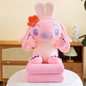 Bantal kartun Stitch grosir, selimut, AC mobil 2-in-1, selimut tidur siang anak, hadiah serbaguna - Product Image 6