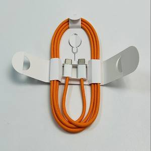 <span class=keywords><strong>Cable</strong></span> Trenzado <span class=keywords><strong>de</strong></span> Nailon Naranja <span class=keywords><strong>de</strong></span> 60 W, 1 M, 3 Pies, USB C a USB C, Tipo C, Cables <span class=keywords><strong>de</strong></span> Carga Rápida, Cables <span class=keywords><strong>de</strong></span> Cargador 15 16 17 con Caja <span class=keywords><strong>de</strong></span> Papel - Product Image 2