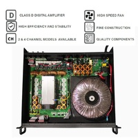 Amplificateur numérique professionnel 2 canaux pour caisson de basses 400W, boîtier métallique, utilisation en concert