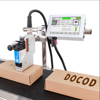 Venta al por mayor DOCOD OEM/ODM T190E 25,4 MM Impresora de inyección de tinta industrial térmica en línea Máquina de impresora por lotes de código TIJ para paquete de alimentos